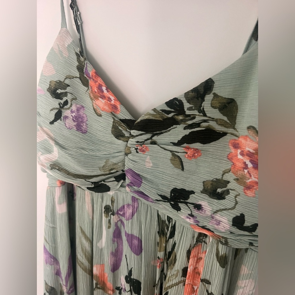 Abercrombie & Fitch Green Floral Cami Dress Small - Picture 2 of 8